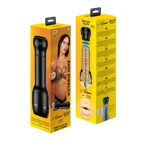 Мастурбатор-ротик Kiiroo FeelVictoria Mouth зі всмоктувальною інтерактивною насадкою PowerBlow Combo - Зображення 7