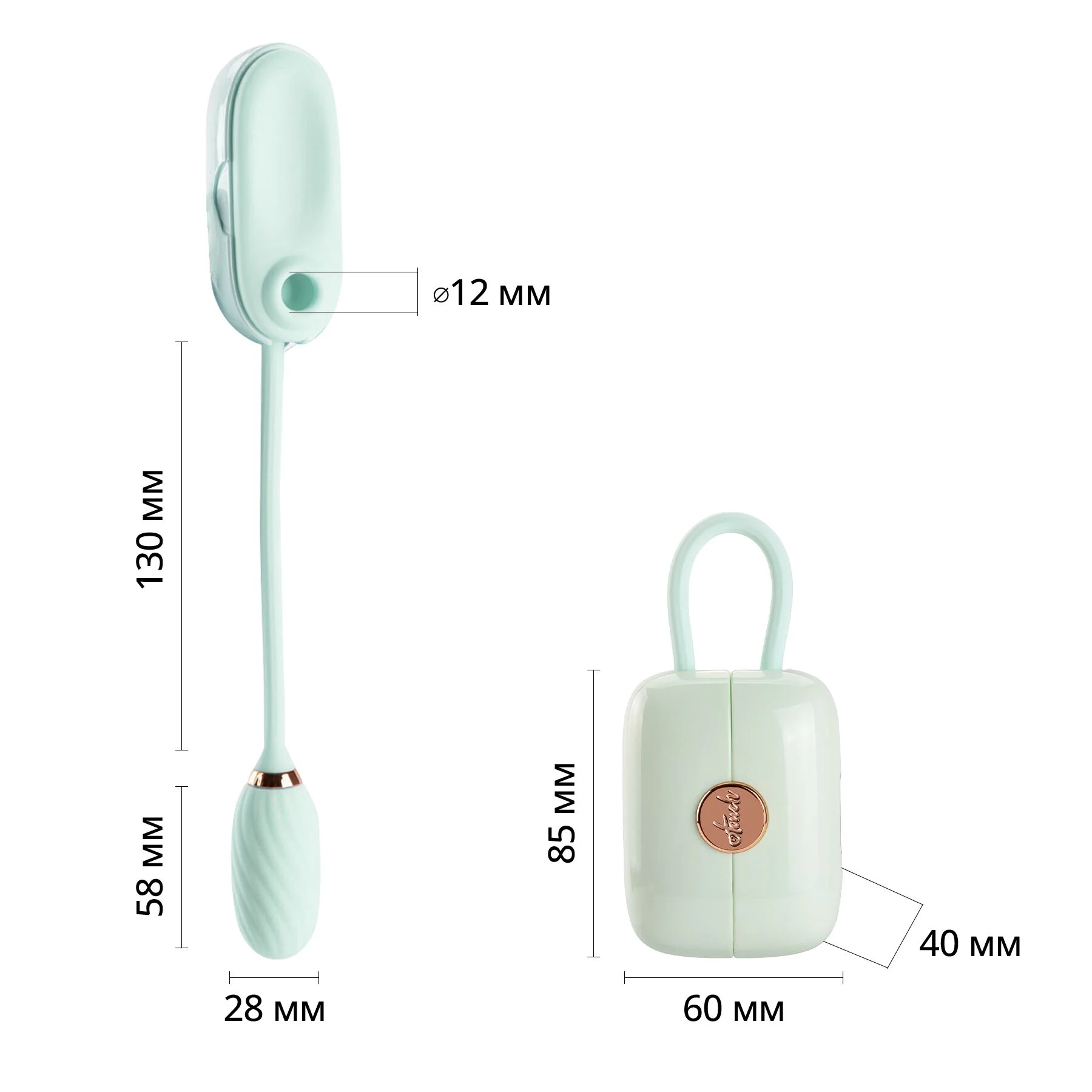 Вакуумний кліторальний стимулятор Otouch Louis Vibrate Teal з віброяйцем, у кейсі - Зображення 2