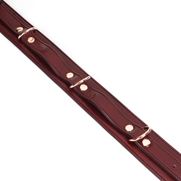 Фіксатори для стегон Liebe Seele Wine Red Thigh Cuffs S Size, натуральна  шкіра - Зображення 6