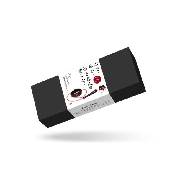 Шкіряний нашийник з повідцем Liebe Seele Wine Red Curved Collar, замок-сердечко - Зображення 10