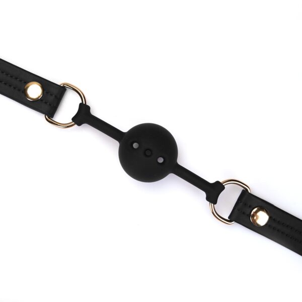 Кляп Liebe Seele Black Organosilicon Ball Gag - Зображення 5