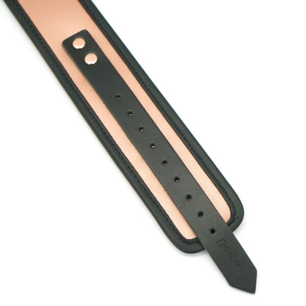 Широкий нашийник з повідцем Liebe Seele Rose Gold Memory Collar with Leash, натуральна шкіра - Зображення 8