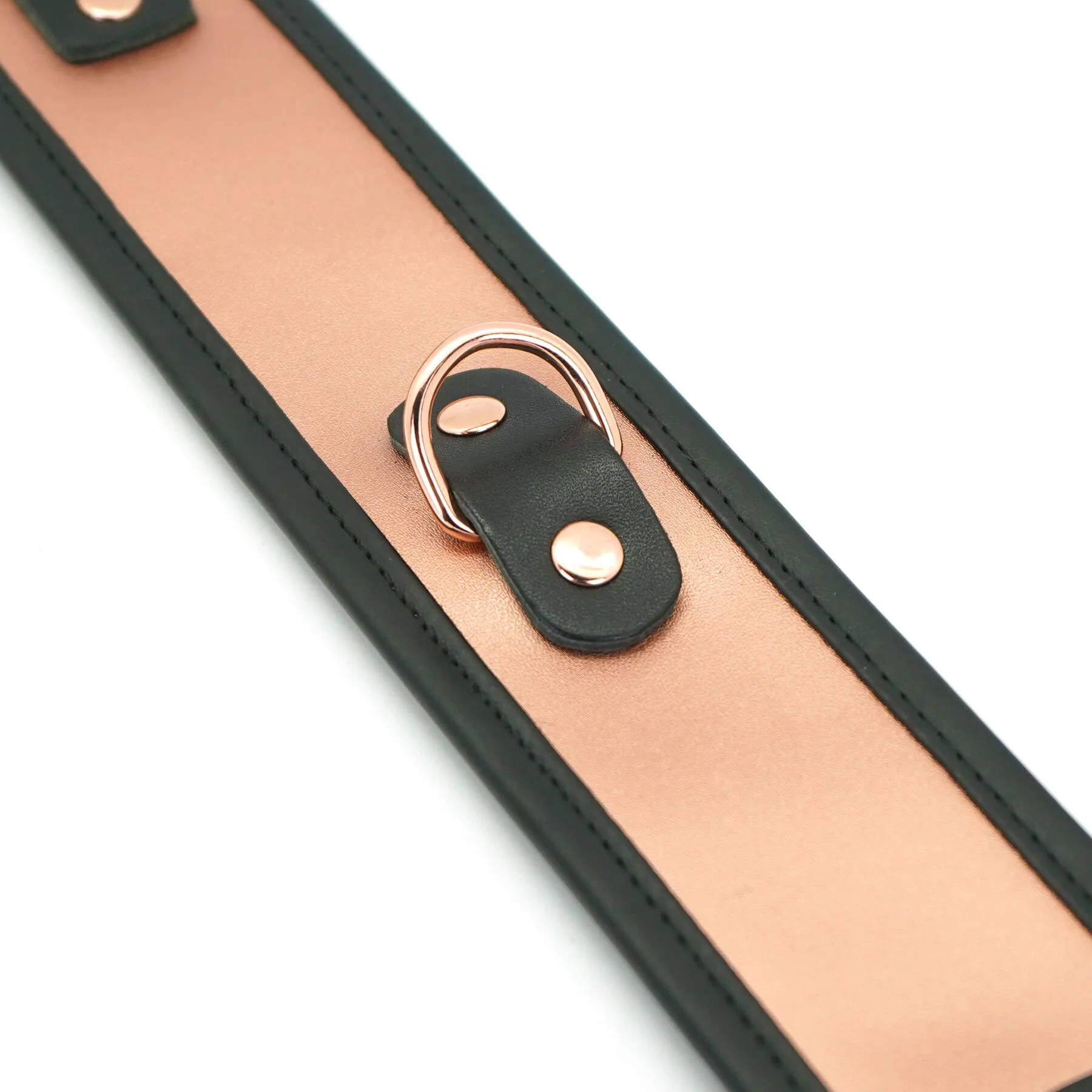 Широкий нашийник з повідцем Liebe Seele Rose Gold Memory Collar with Leash, натуральна шкіра - Зображення 7