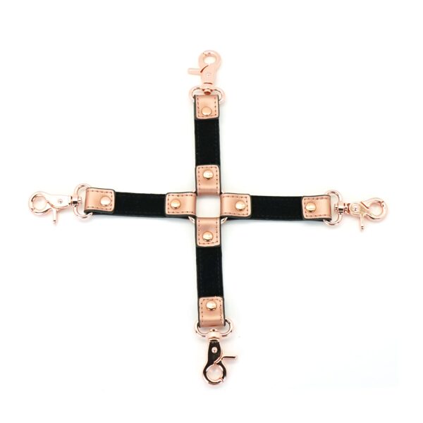 Хрестовина для фіксації Liebe Seele Rose Gold Memory Hog Tie, натуральна шкіра, рожеве золото - Зображення 2
