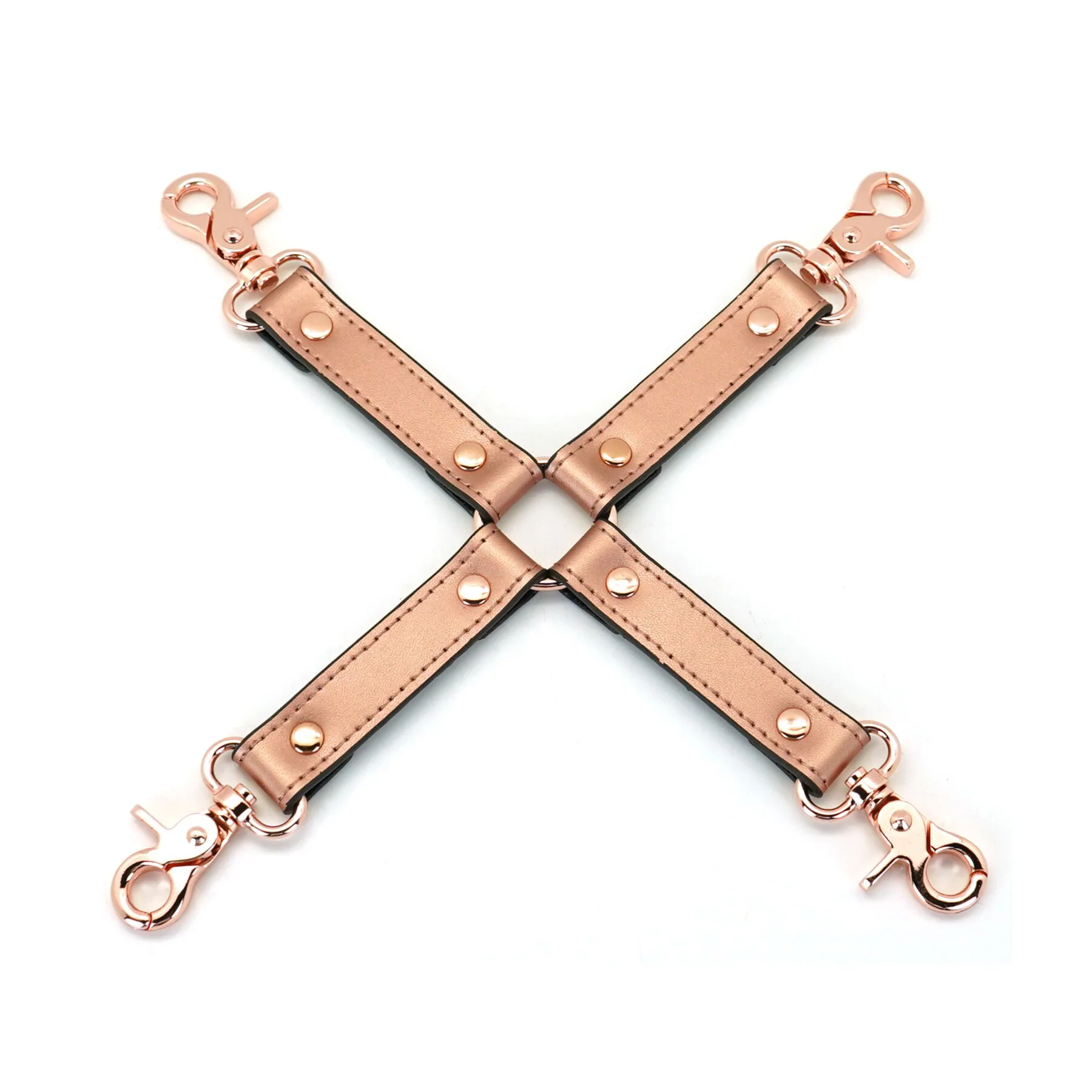 Хрестовина для фіксації Liebe Seele Rose Gold Memory Hog Tie, натуральна шкіра, рожеве золото