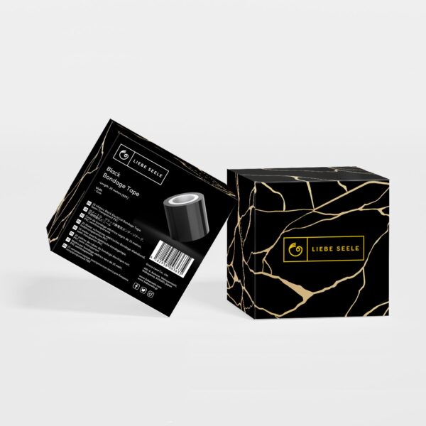 Скотч для бондажу Liebe Seele Bondage Tape Black 25 м, не липне до шкіри та волосся, без слідів - Зображення 2