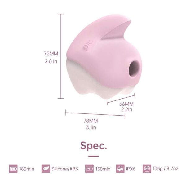 Вакуумний кліторальний смарт-стимулятор Magic Motion Unicorn Pink з вібрацією - Зображення 3