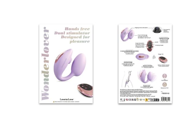 Віброяйце з вакуумною кліторальною стимуляцією Love To Love Wonderlover VIVA MAUVE - Зображення 7