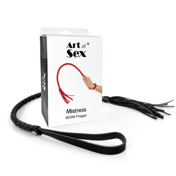 Батіг з екошкіри Art of Sex - Mistress, чорний - Зображення 4