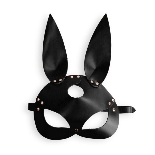 Шкіряна маска Зайчика Art of Sex - Bunny mask, колір Чорний - Зображення 3