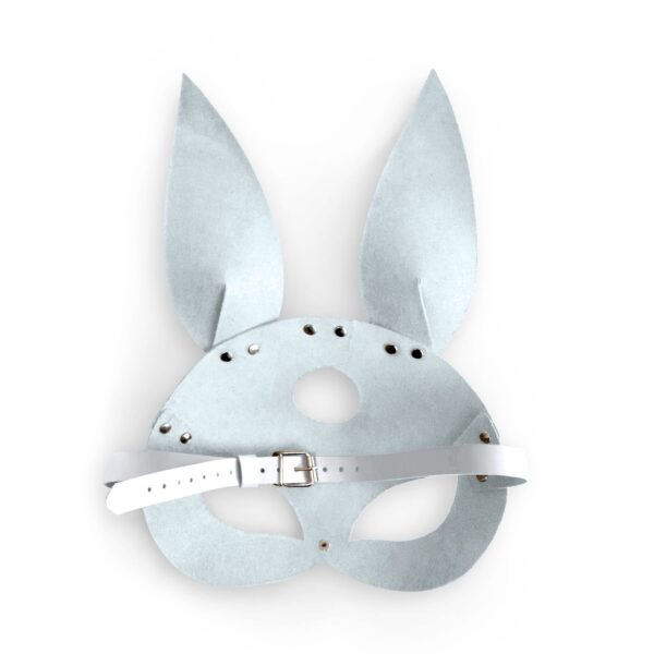 Шкіряна маска Зайчика Art of Sex - Bunny mask, колір Білий - Зображення 4