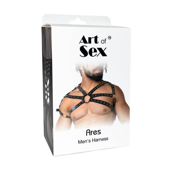 Чоловіча портупея Art of Sex - Ares, натуральна шкіра, колір Чорний, розмір XS-M - Зображення 4