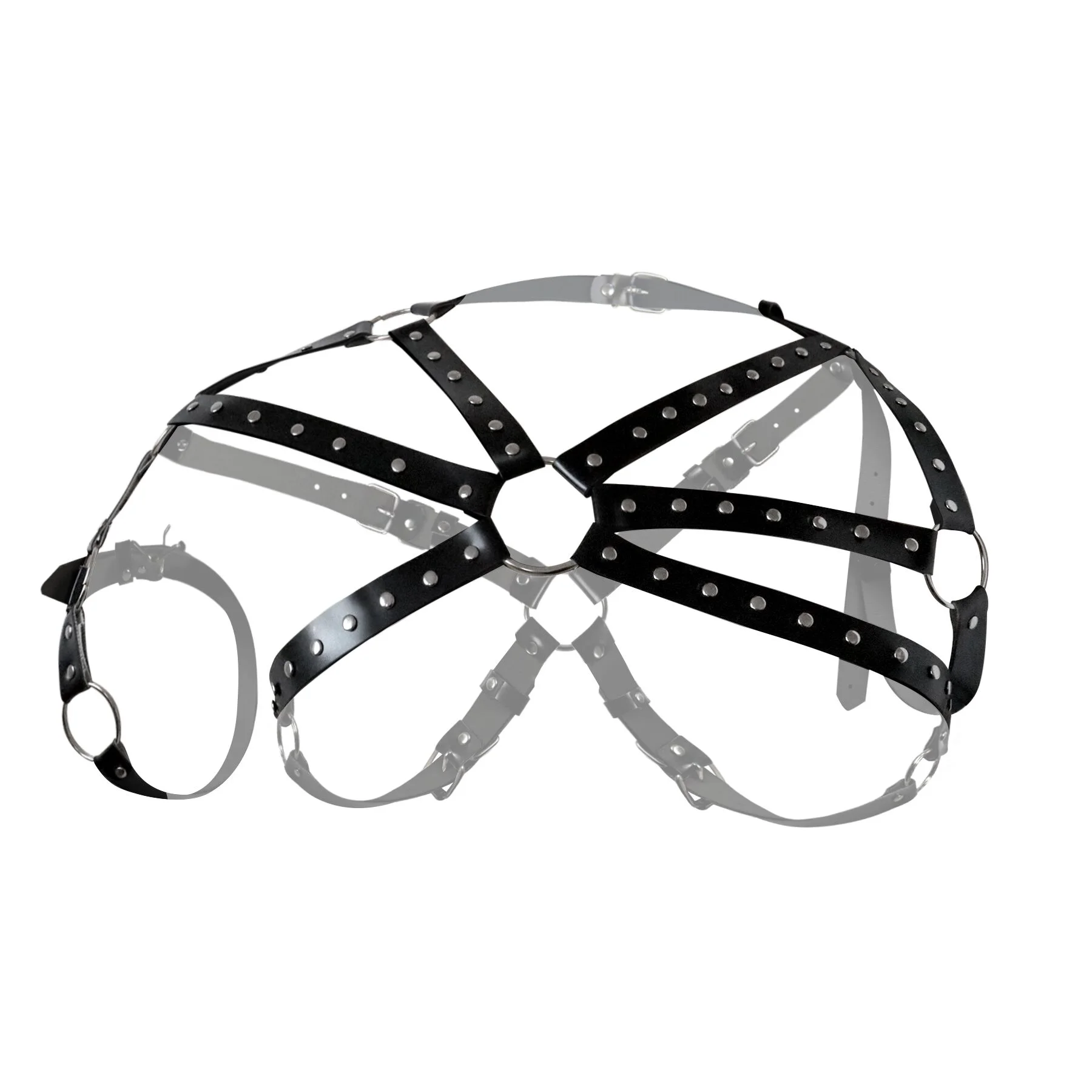 Чоловіча портупея Art of Sex - Ares, натуральна шкіра, колір Чорний, розмір L-2XL - Зображення 3