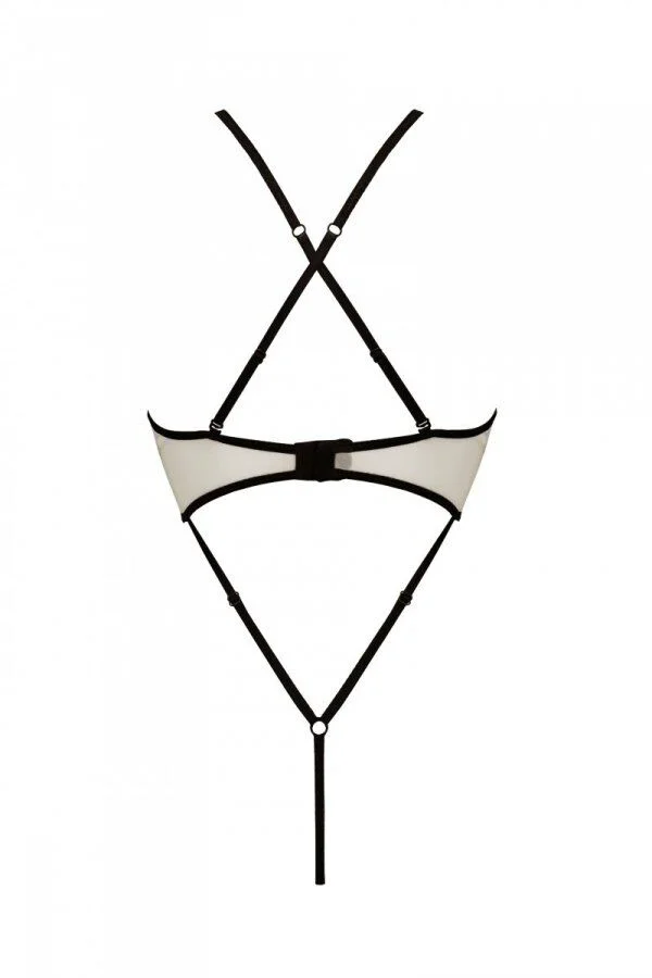 Боді з доступом Passion CHIKA BODY L/XL, cream - Зображення 4