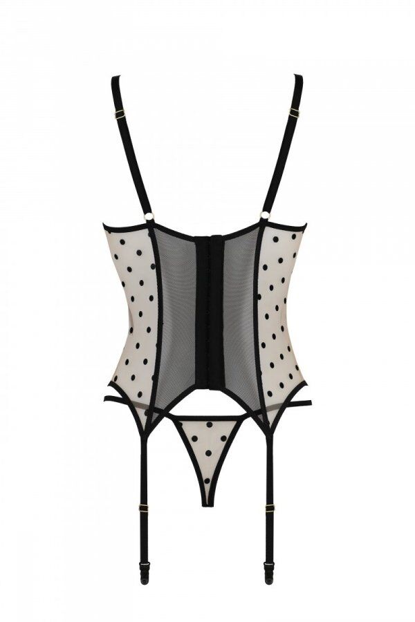 Корсет Passion MARINA CORSET, L/XL, beige, з відкритими чашками - Зображення 4