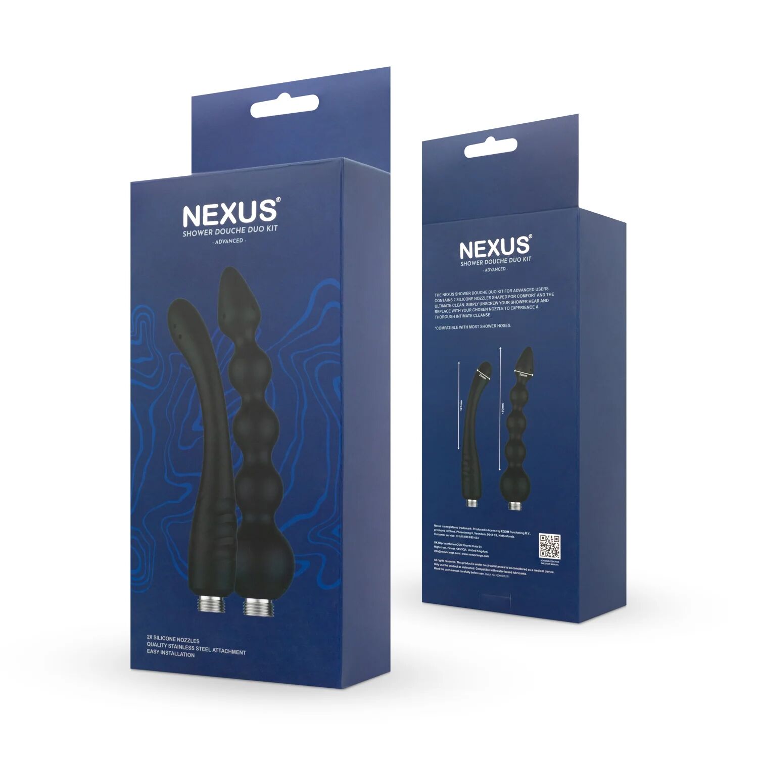 Набір анальних насадок для душу Nexus Advanced Shower Douche Duo Kit – Black, 2 шт - Зображення 9