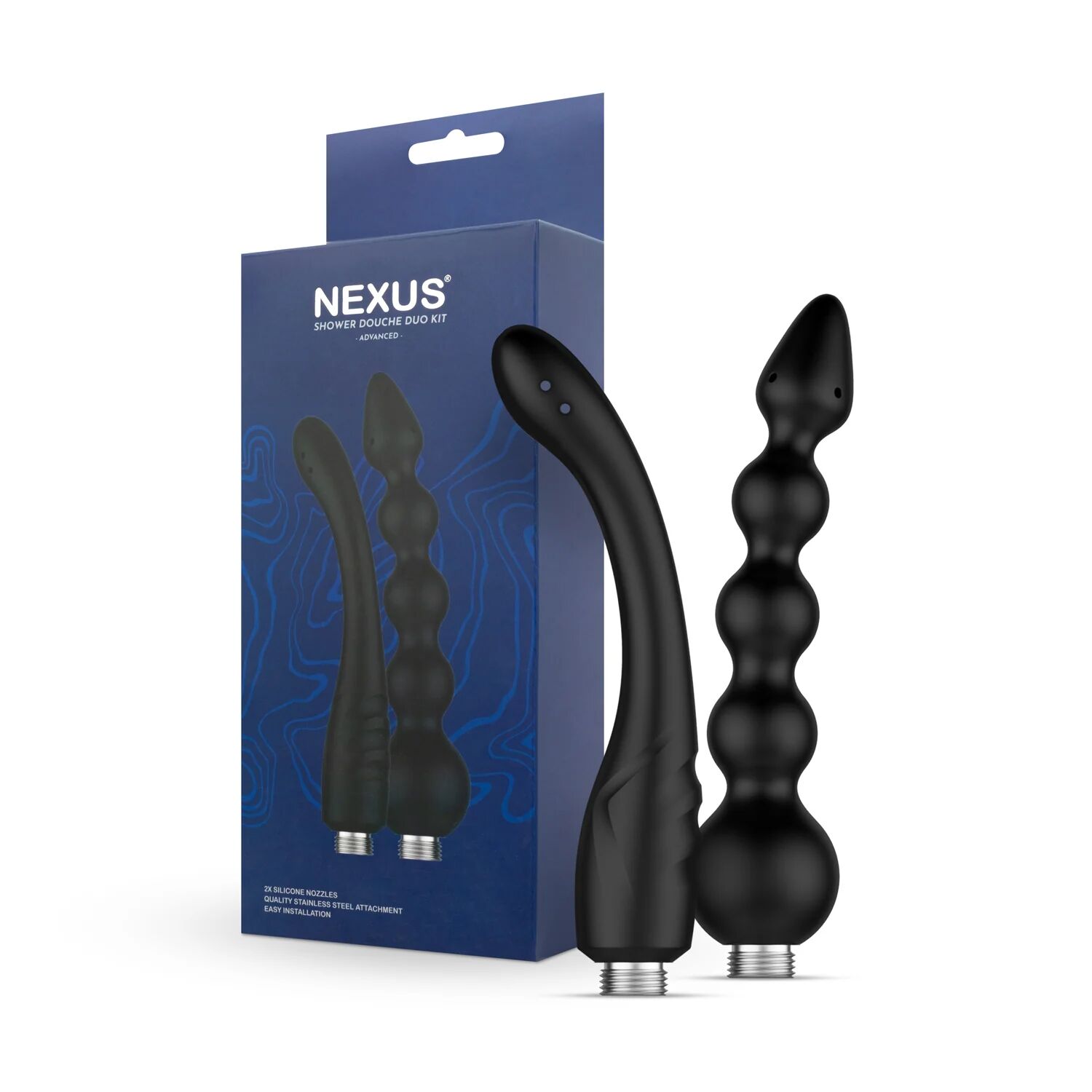 Набір анальних насадок для душу Nexus Advanced Shower Douche Duo Kit – Black, 2 шт - Зображення 8