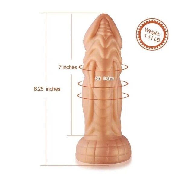 Силіконовий дилдо Hismith Slightly Curved Silicone Dildo Monster Series - Зображення 2