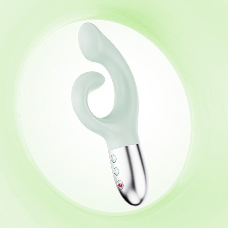 Вібратор-кролик для точки G KISTOY Big G Green, вигнутий відросток, автоматичний підігрів - Зображення 5