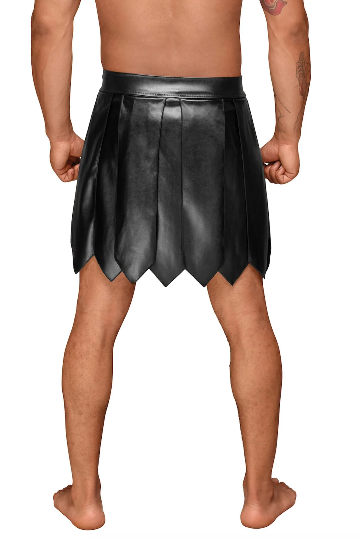 Чоловіча спідниця гладіатора Noir Handmade H053 Eco leather men's gladiator skirt - L - Зображення 3