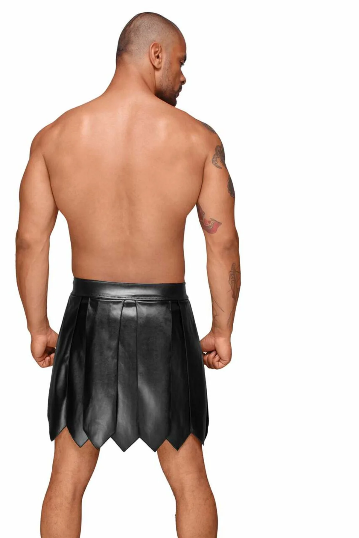 Чоловіча спідниця гладіатора Noir Handmade H053 Eco leather men's gladiator skirt - L - Зображення 4
