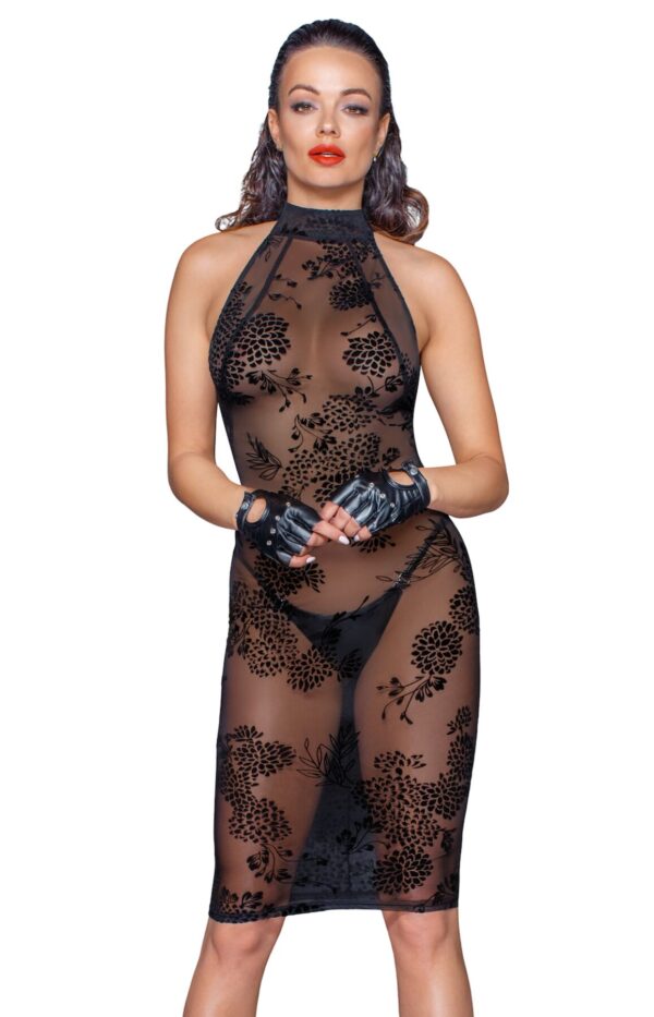 (SALE) Сукня Noir Handmade F240 Midi tulle dress with velvet straps - M