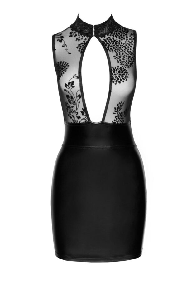 (SALE) Сукня Noir Handmade F241 Short dress with powerwetlook skirt and tulle top - S - Зображення 5