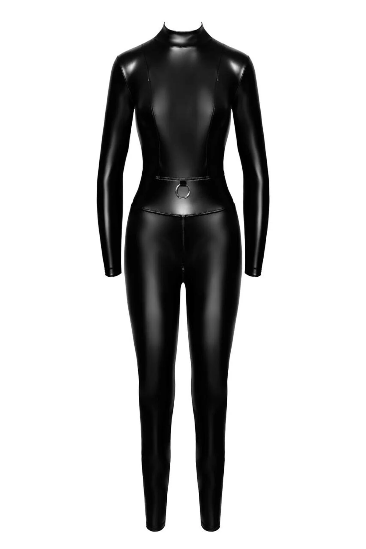 Комбінезон Noir Handmade F319 Caged wetlook catsuit with zippers and ring - M - Зображення 5