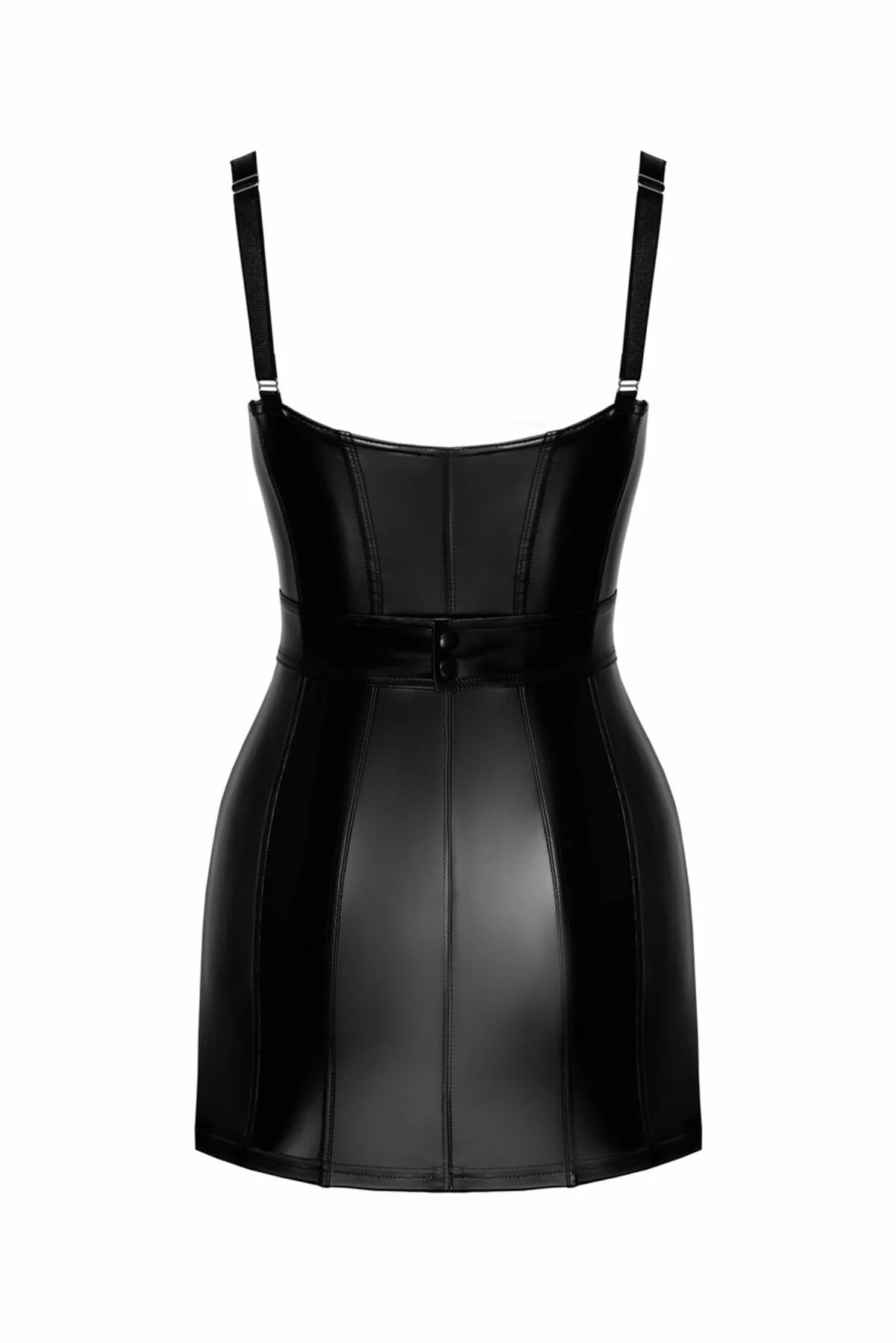 Сукня Noir Handmade F320 Starlet wetlook minidress with ring belt - M - Зображення 8