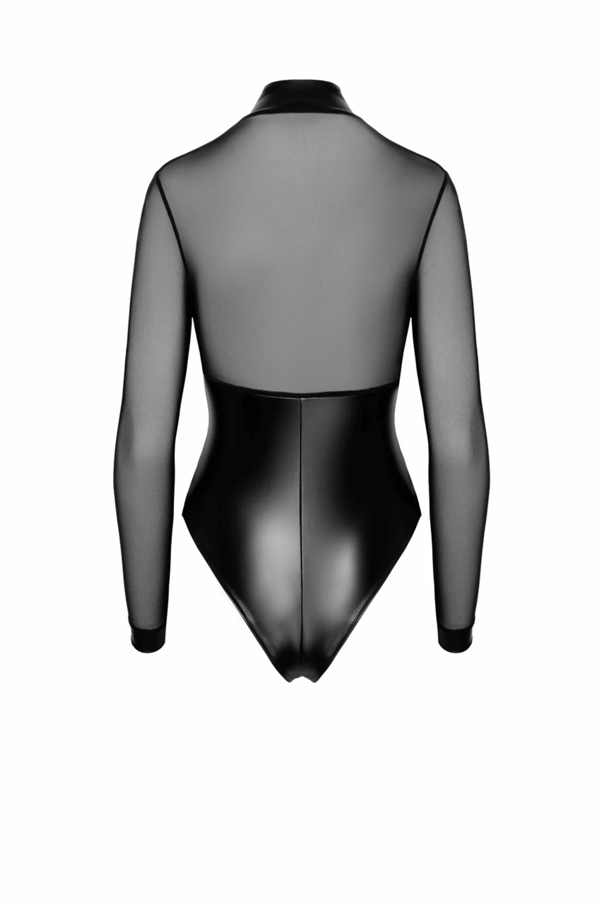 Боді Noir Handmade F321 Edge wetlook and mesh body with rings - M - Зображення 8