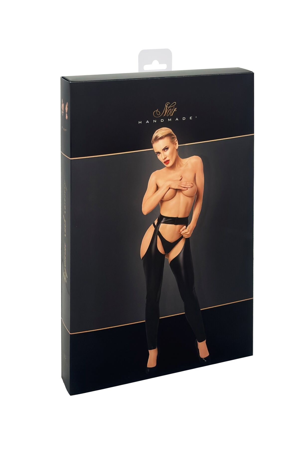 Легінси з відкритими стегнами Noir Handmade F323 Rebel wetlook chaps - XXL - Зображення 9