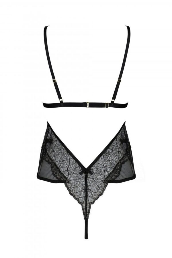 Боді Passion AMBERLY BODY black, S/M, відкрита спина, низ стрінги - Зображення 4