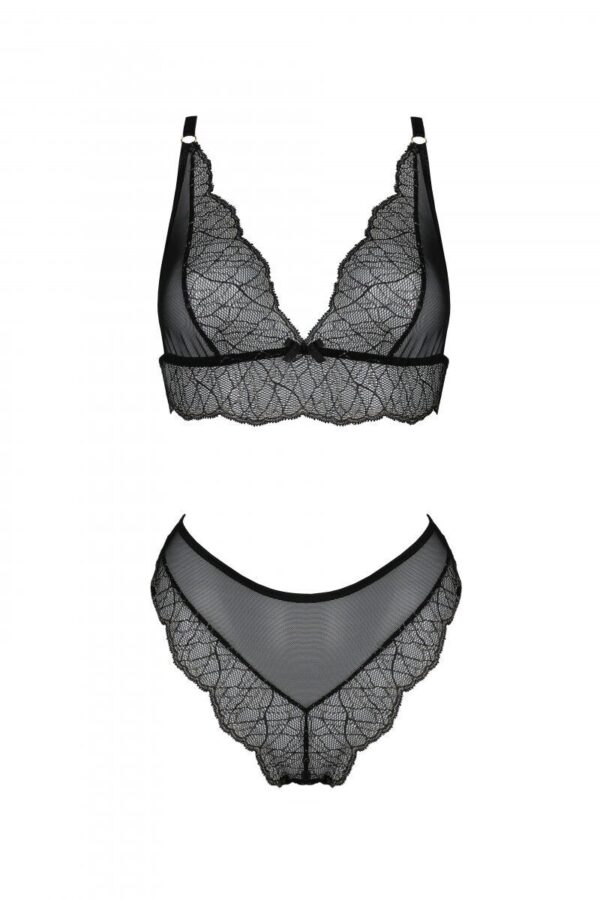 Комплект Passion AMBERLY SET black, S/M, бралет і трусики бразиліана - Зображення 3