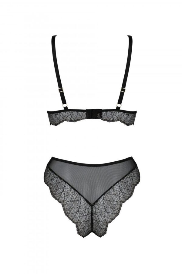 Комплект Passion AMBERLY SET black, S/M, бралет і трусики бразиліана - Зображення 4