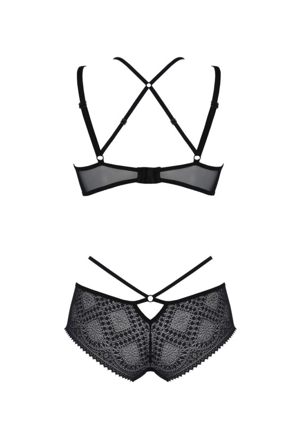 Комплект Passion DROSERA BIKINI black, XXL/XXXL, бюстгальтер і трусики-кюлоти - Зображення 4