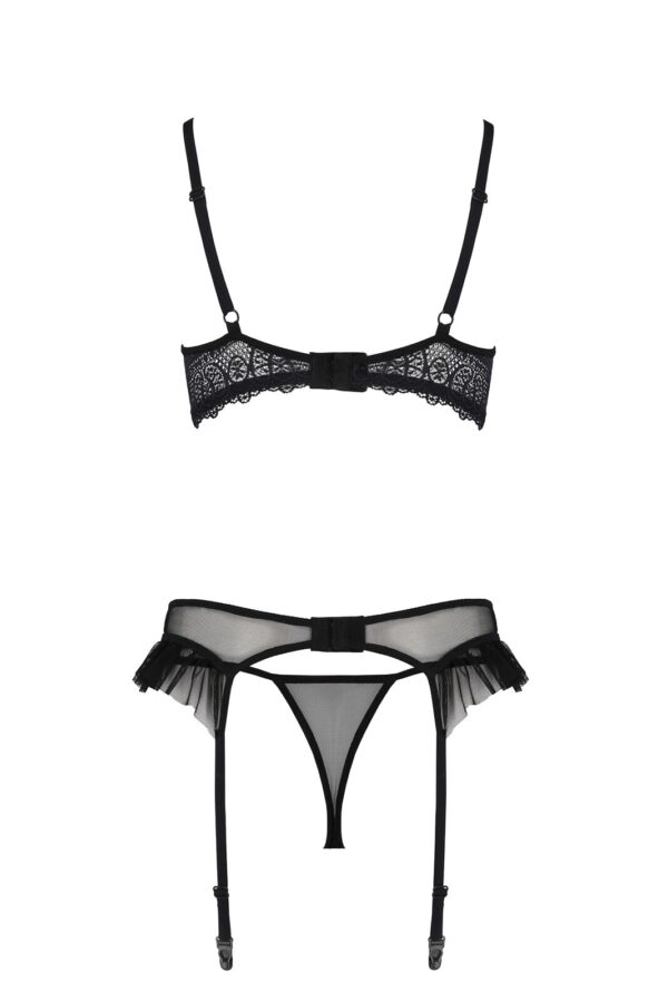 Комплект Passion KERRIA SET WITH OPEN BRA black L/XL - ECO Passion - Зображення 4