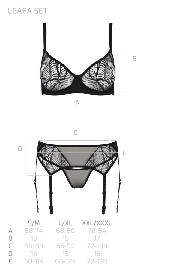 Комплект Passion LEAFA SET black L/XL - ECO Passion - Зображення 5