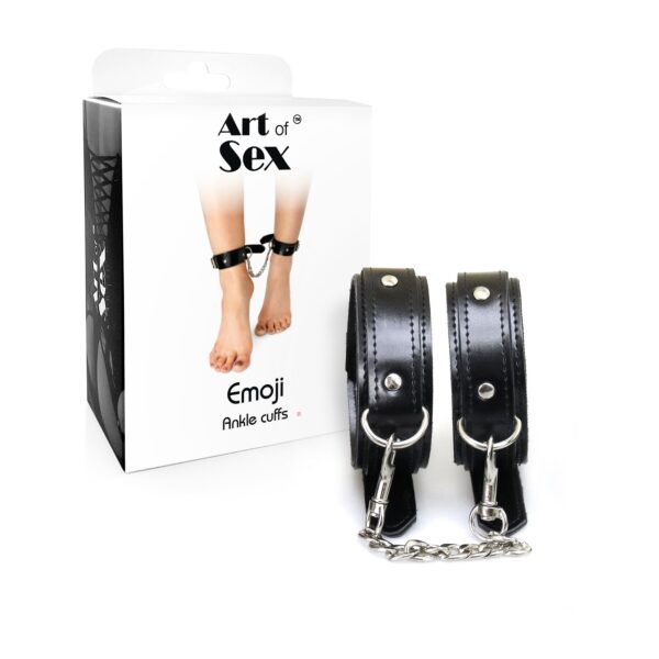 Поножі з екошкіри Art of Sex - Legcuffs Emoji - Зображення 3