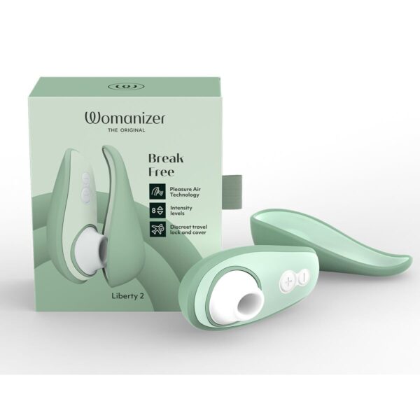 Вакуумний кліторальний стимулятор Womanizer Liberty 2 Sage - Зображення 9