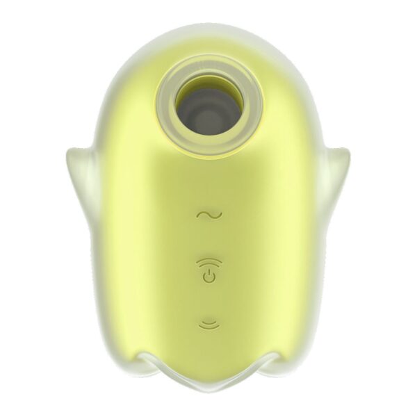 Вакуумний кліторальний стимулятор з вібрацією Satisfyer Glowing Ghost Yellow, світиться в темряві - Зображення 2