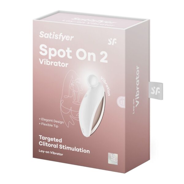 Вібратор для зовнішньої стимуляції Satisfyer Spot On 2 White, дуже потужний, гнучкий відросток - Зображення 7