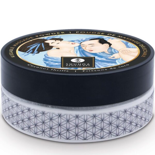 Смачна пудра для оральних пестощів Shunga Body Powder – Coconut Thrills (75 гр) - Зображення 2