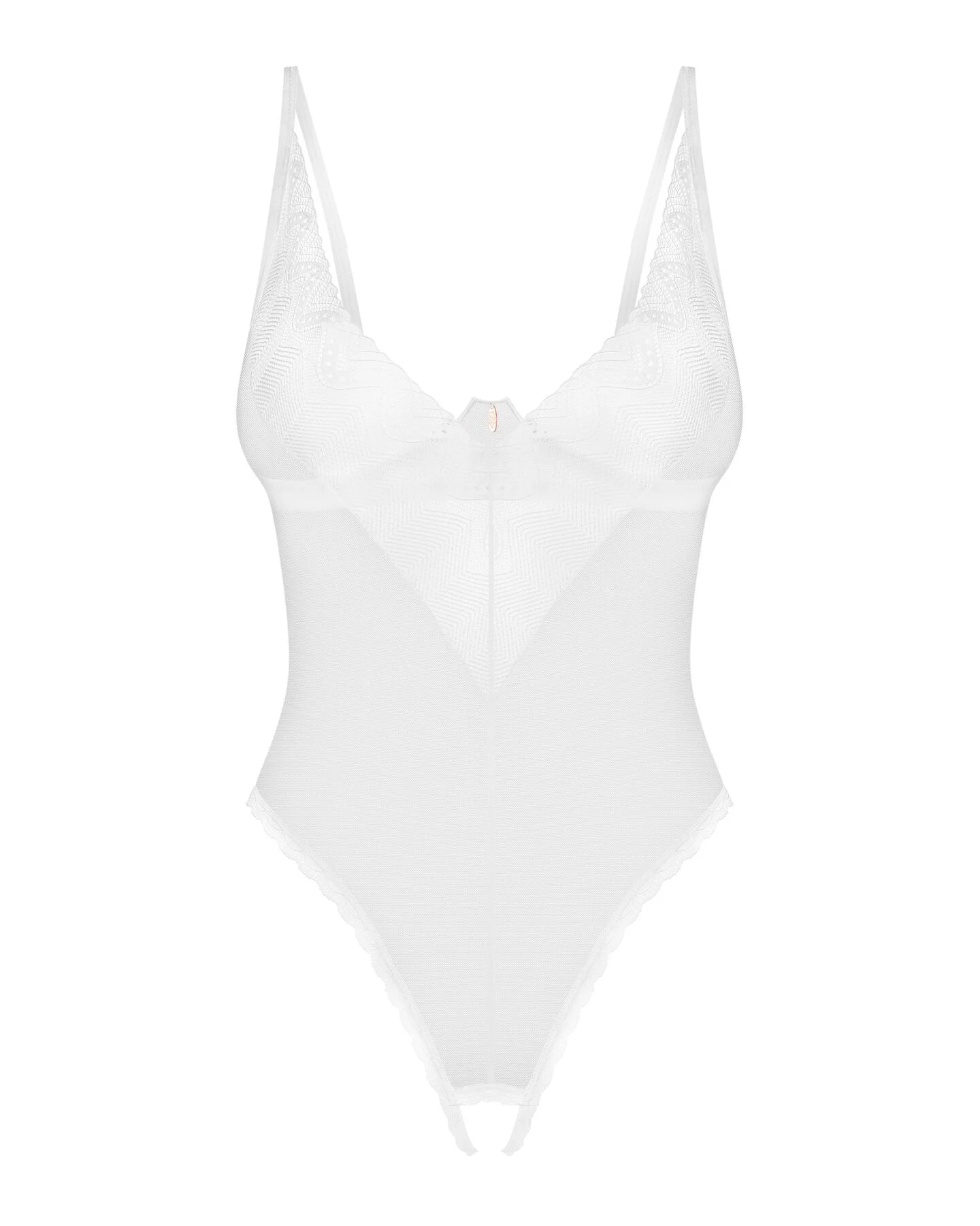 Боді з доступом Obsessive Alissium crotchless teddy, M/L, ліф з м’якою чашкою, високі трусики - Зображення 3