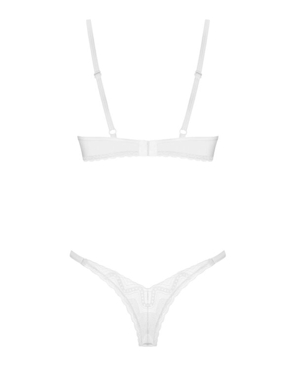 Комплект Obsessive Alissium 2-pcs set, M/L, мереживо, ліф з м’якою чашкою, трусики танга - Зображення 7