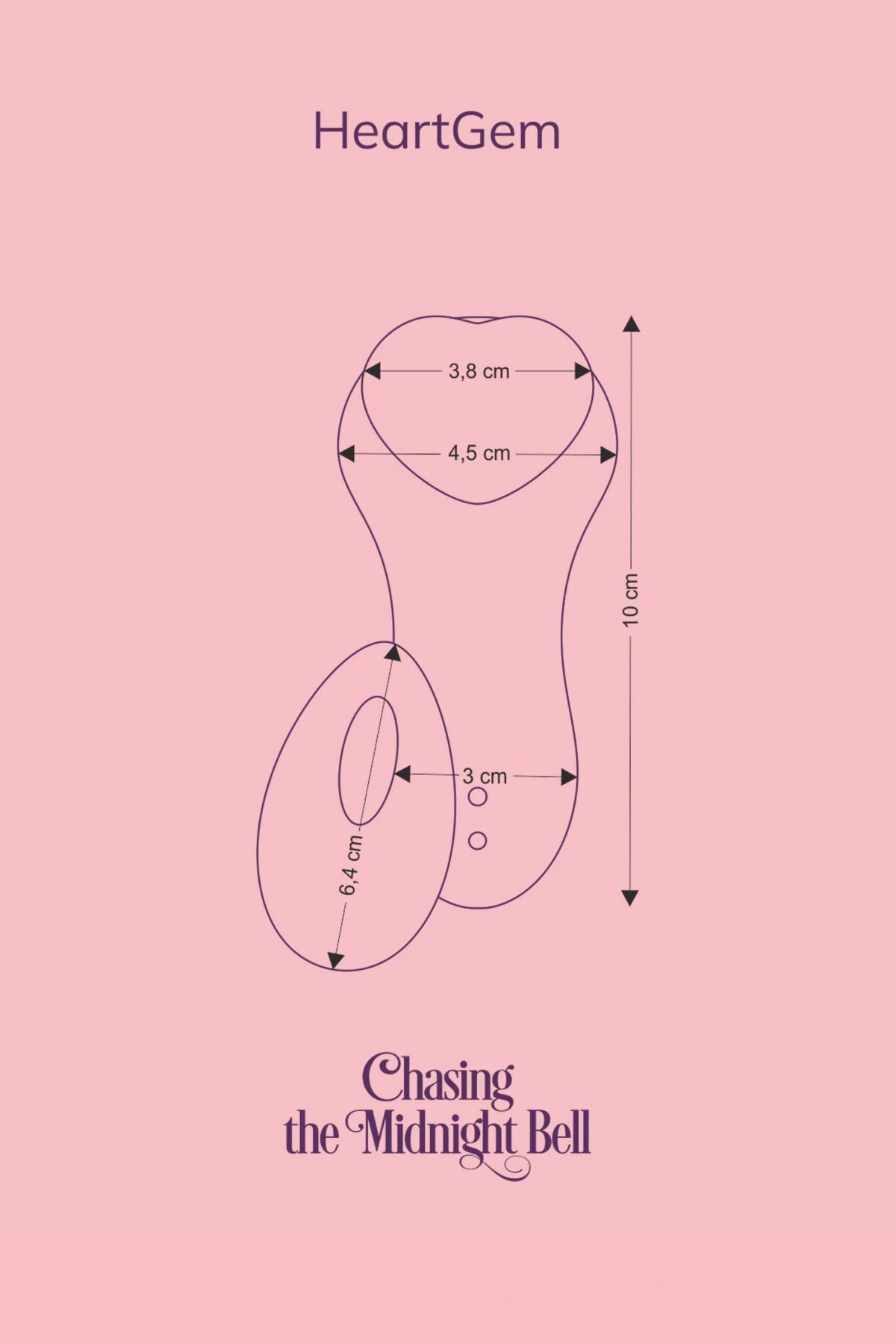 Вібратор у трусики FairyGasm HeartGem violet, на магніті, пульт ДК - Зображення 11