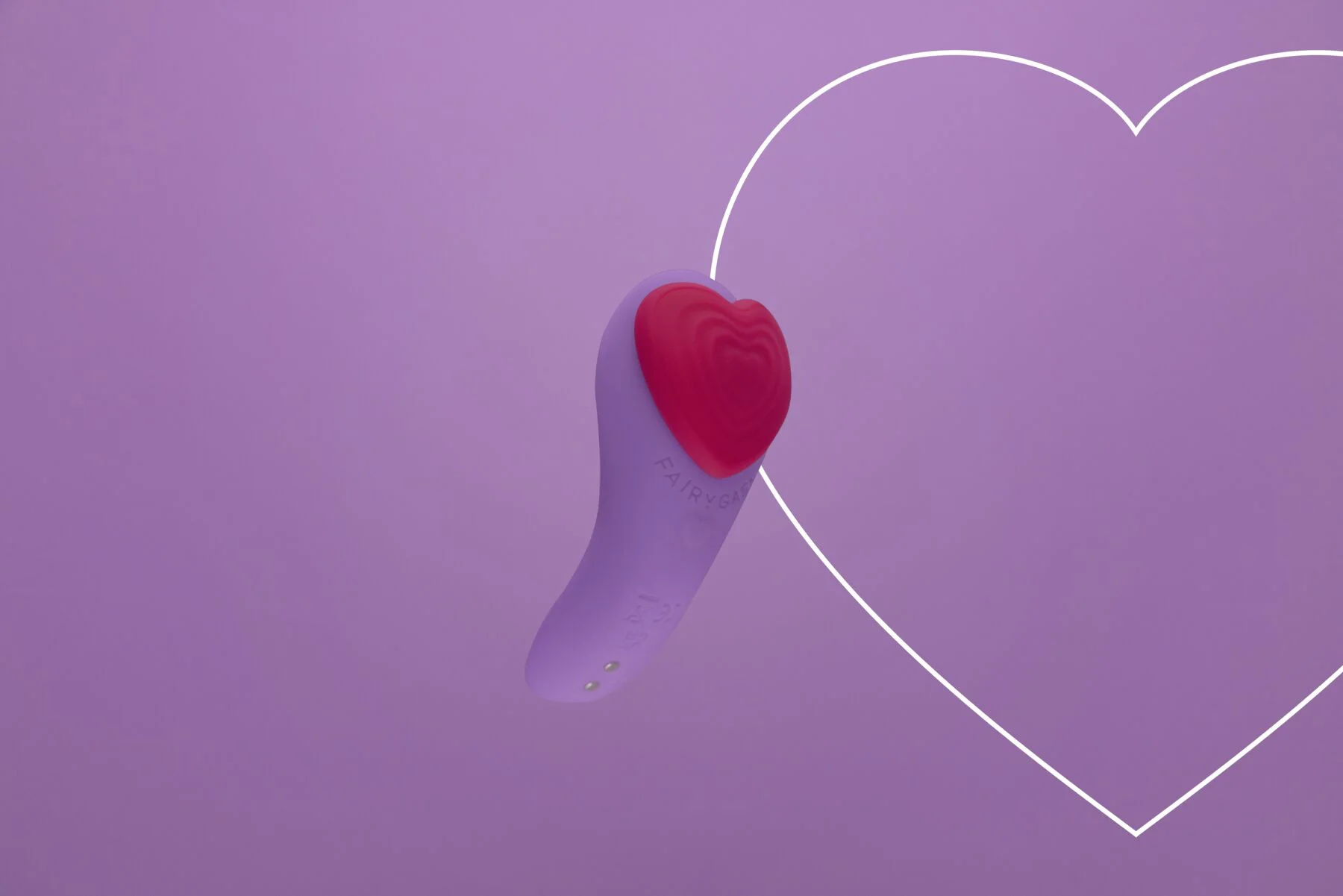 Вібратор у трусики FairyGasm HeartGem violet, на магніті, пульт ДК - Зображення 9