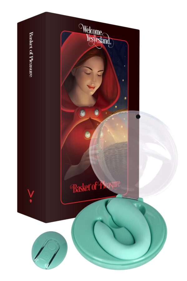 Вібратор для пар FairyGasm PleasureBerry green, зарядний кейс, пульт ДК - Зображення 8