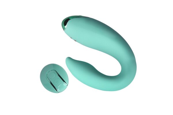 Вібратор для пар FairyGasm PleasureBerry green, зарядний кейс, пульт ДК - Зображення 7
