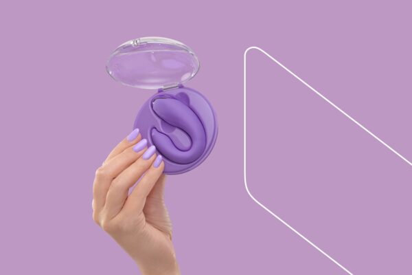 Вібратор для пар FairyGasm PleasureBerry violet, зарядний кейс, пульт ДК - Зображення 9