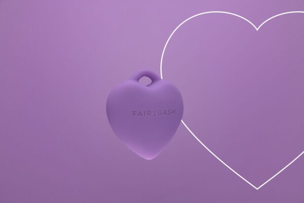 Мінівібратор «Сердечко» FairyGasm PleasureStone violet, 9 режимів, на шнурку - Зображення 5